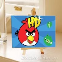 Раскраска по номерам на холсте  "Angry Birds", 15x20 см