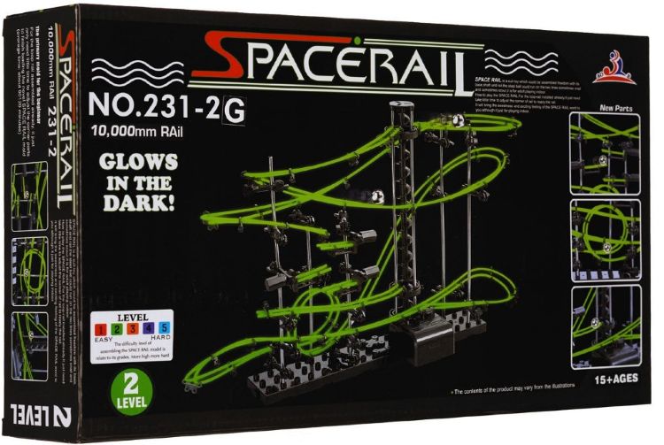 Конструктор светящийся Космические горки SpaceRail Glow In The Dark , уровень 2